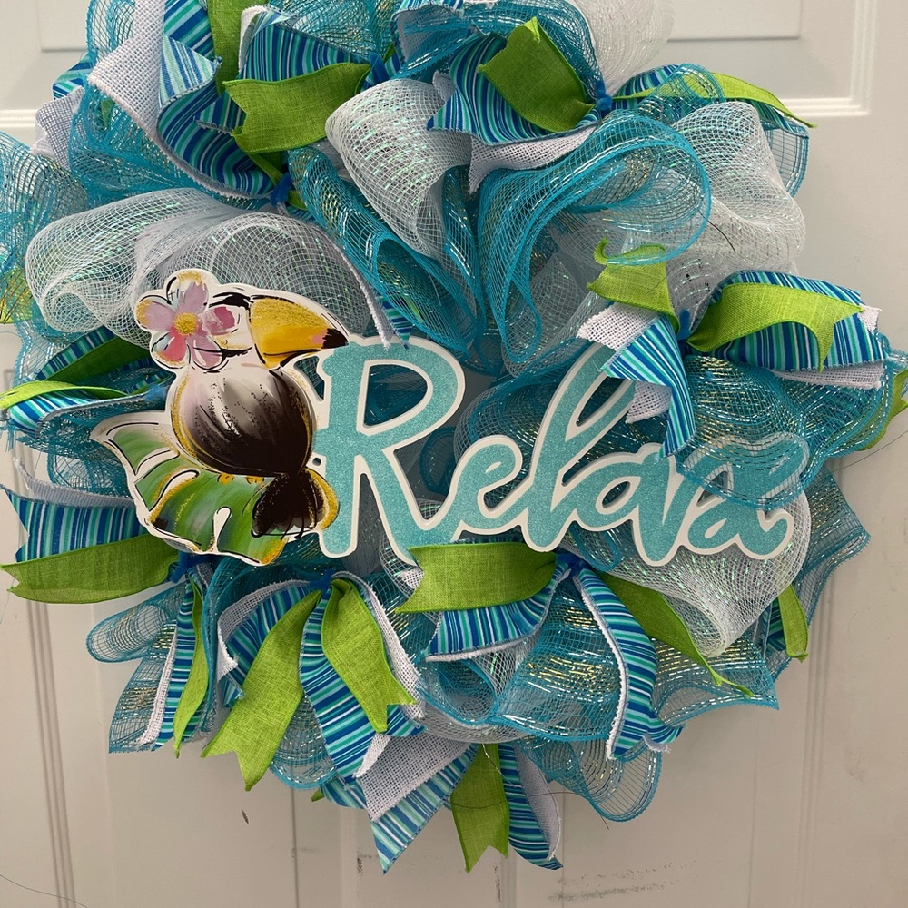 “relax” summer wreath